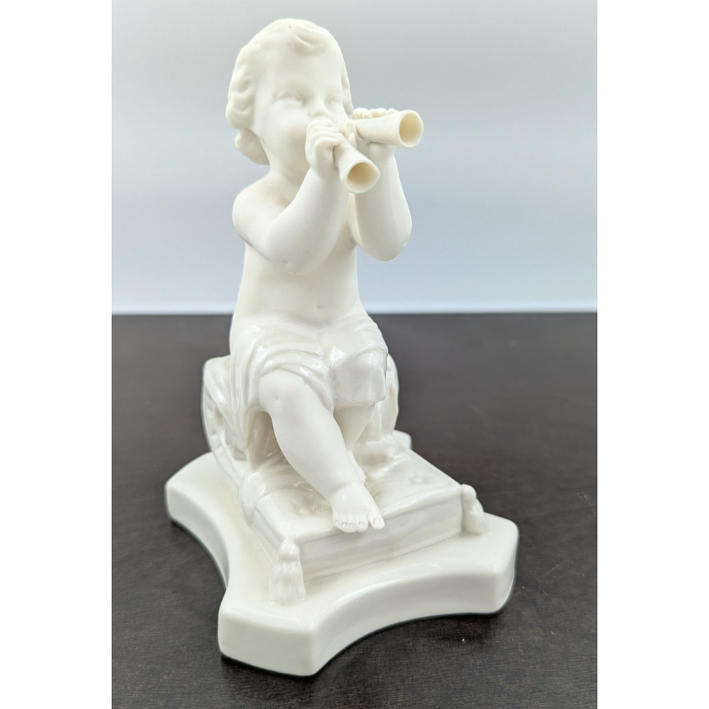 Belleek Collector's Society Minstrel Figure Cherub Playing Pipes Limited Edition